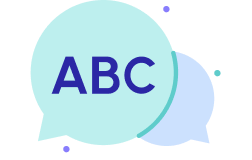 ABC blocks representing simple language