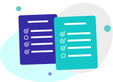 Checklists showing plan comparison